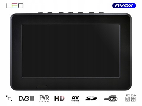 LED televizorius 8" maitinimas nuo 12V / 220V NVOX